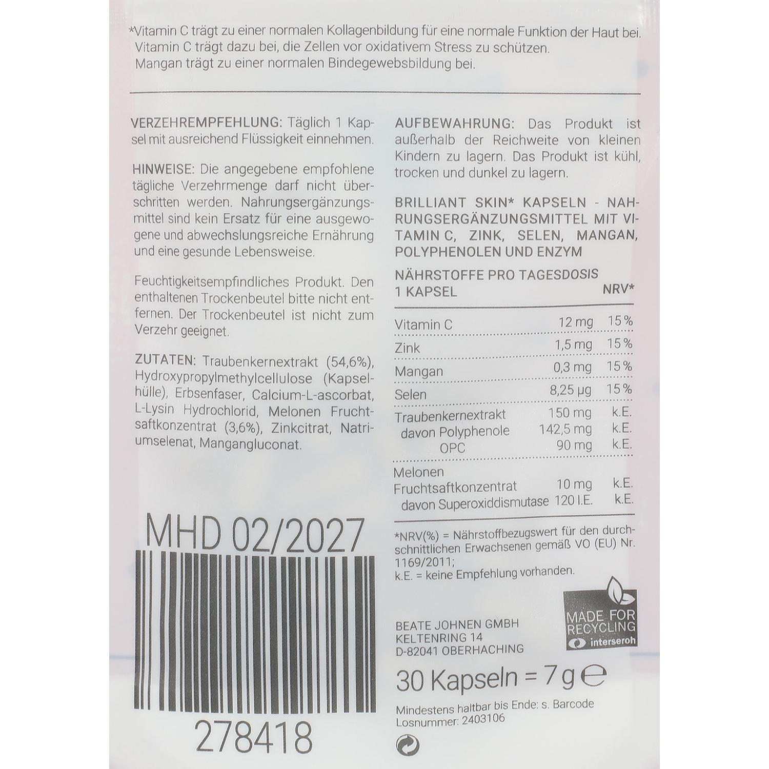 NUTRI SOLUTION Brilliant Skin 278418