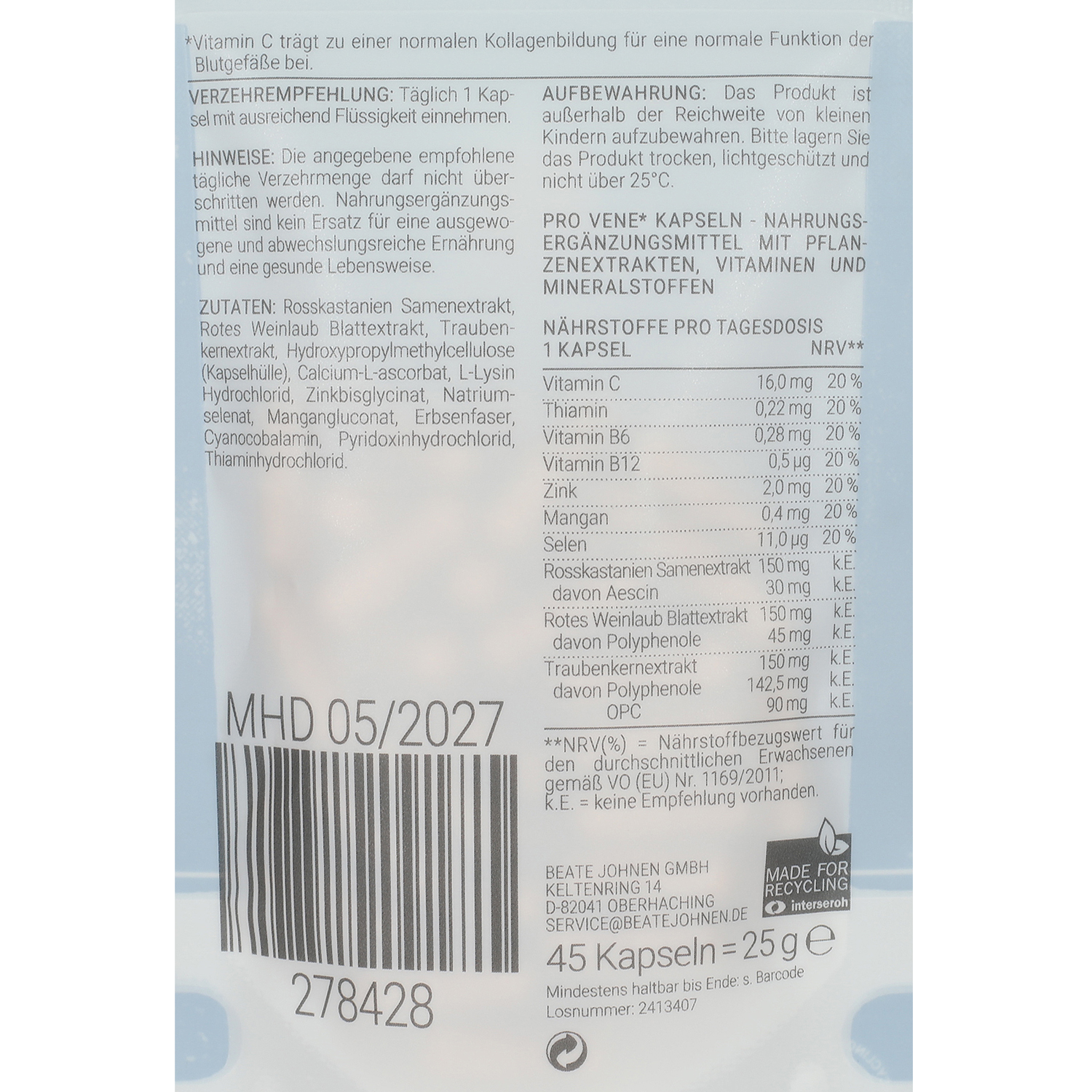 nutri solution pro vene 278428