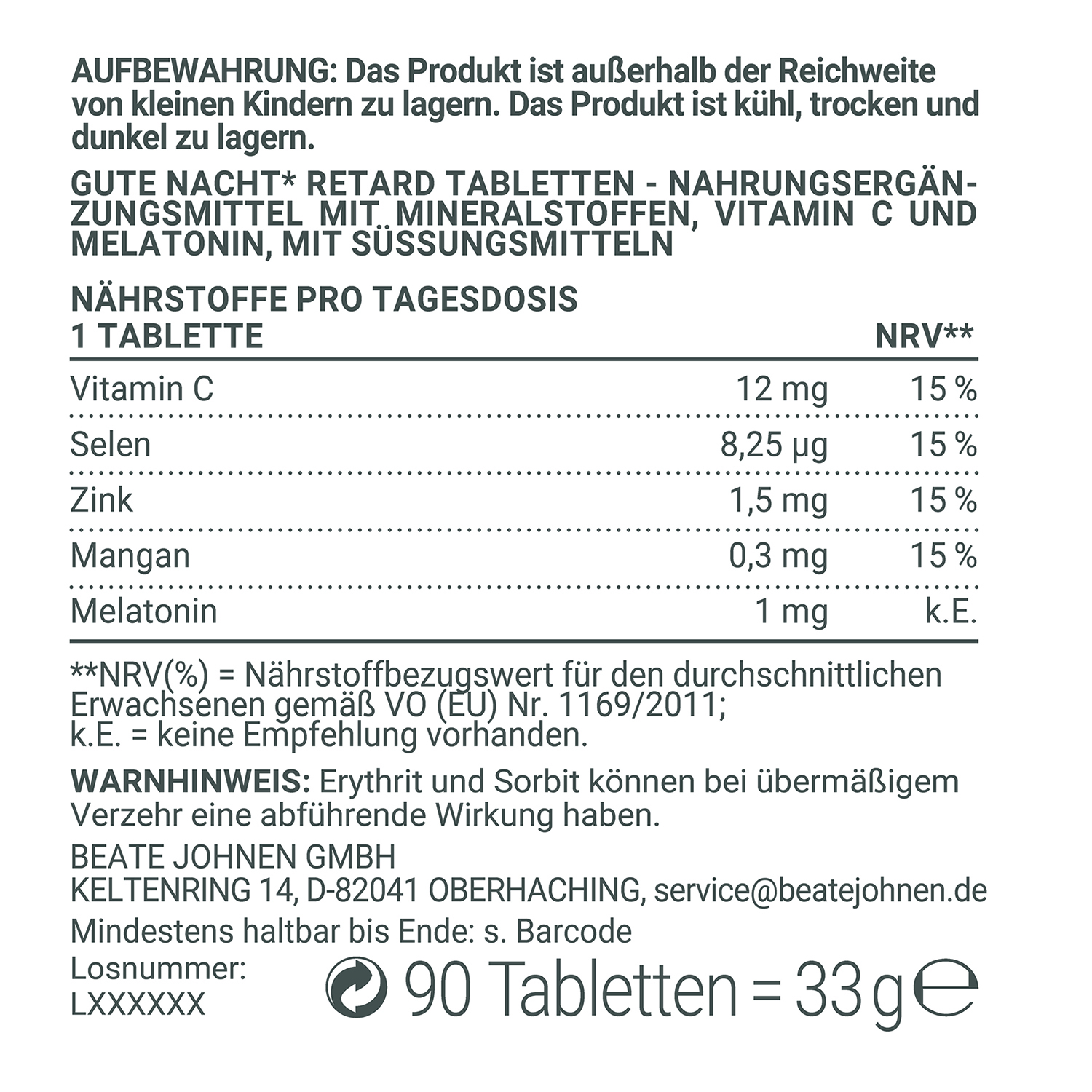 NUTRI SOLUTION Gute Nacht Retard 278910